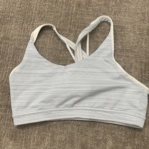 ATHLETA gray and white sport bra